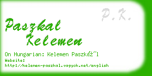 paszkal kelemen business card